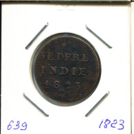 1823 S 1/2 STUIVER INDES ORIENTALES NÉERLANDAISES (SUMATRA) COLONIAL Pièce #VOC1356.7.F.A - Niederländisch-Indien