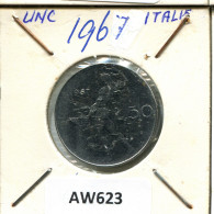 50 LIRE 1967 ITALY Coin #AW623.U.A - 50 Lire