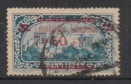 GRAND LIBAN - 1928-29 - N°YT. 120 - Baalbeck 7pi50 Sur 2pi50 Bleu - Oblitéré / Used - Usati