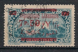 GRAND LIBAN - 1928-29 - N°YT. 120 - Baalbeck 7pi50 Sur 2pi50 Bleu - Oblitéré / Used - Used Stamps