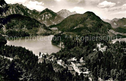 72632946 Hohenschwangau Blick Von Der Jugend Auf Alpsee Schwansee Tiroler Und Al - Andere & Zonder Classificatie