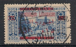 GRAND LIBAN - 1928-29 - N°YT. 121 - Beyrouth 15pi Sur 25pi Bleu - Oblitéré / Used - Used Stamps