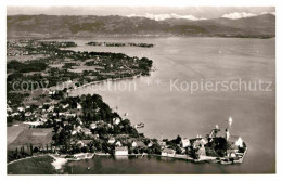 72632917 Wasserburg Bodensee Halbinsel Alpenkette Fliegeraufnahme Wasserburg - Wasserburg (Bodensee)