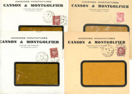 CANSON MONGOLFIER ARDECHE ENV 1942 / 1945 LOT DE 4 X ENVELOPPE ENTETE CANSON ET MONTGOLFIER VIDALON LES ANNONAY - Documents Historiques