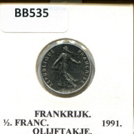 1/2 FRANC 1991 FRANCE Pièce #BB535.F.A - 1/2 Franc