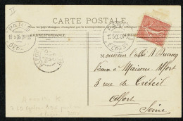 !! PARIS 1906 Sur CP  Oblit. KRAG à Pont 7 Lignes Régulières PARIS DEPART 10 5 06 Càd Arrivée 10 Mai 06 Alfort TTB - Mechanische Stempels (varia)