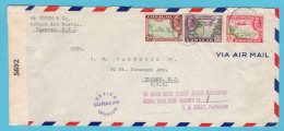 CURAÇAO Luchtpost Censuur Brief 1943 Curaçao Naar Newark, USA - Curaçao, Antilles Neérlandaises, Aruba