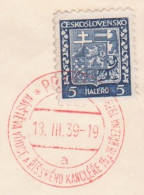 001/ Commemorative Stamp PR 1, Date 18.3.39, Letter "a" - Storia Postale