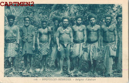 NOUVELLES-HEBRIDES VANUATU INDIGENES D'AMBRYM + CACHET AU DOS PHILATELIE ETHNIC ETHNOLOGIE OCEANIE OCEANIA - Vanuatu