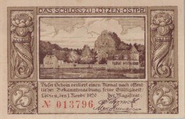 25 PFENNIG 1920 Stadt LoTZEN East PRUSSLAND UNC DEUTSCHLAND Notgeld #PC600 - [11] Lokale Uitgaven