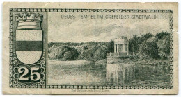 25 PFENNIG 1920 Stadt KREFELD Rhine DEUTSCHLAND Notgeld Papiergeld Banknote #PL861 - [11] Lokale Uitgaven