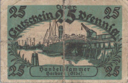 25 PFENNIG 1920 Stadt HARBURG Hanover DEUTSCHLAND Notgeld Banknote #PI218 - [11] Lokale Uitgaven