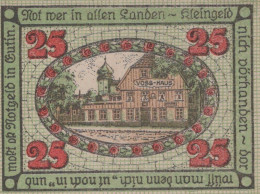 25 PFENNIG 1920 Stadt EUTIN Oldenburg UNC DEUTSCHLAND Notgeld Banknote #PB396 - [11] Lokale Uitgaven