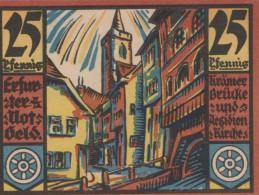25 PFENNIG 1920 Stadt ERFURT Saxony UNC DEUTSCHLAND Notgeld Banknote #PB296 - [11] Lokale Uitgaven