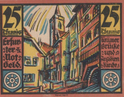 25 PFENNIG 1920 Stadt ERFURT Saxony UNC DEUTSCHLAND Notgeld Banknote #PA542 - [11] Lokale Uitgaven
