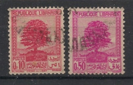 GRAND LIBAN - 1937 - N°YT. 150 à 151 - Cèdre 0pi10 Rose Et 0pi50 Rose - Oblitéré / Used - Gebraucht