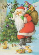 BABBO NATALE Natale Vintage Cartolina CPSM #PAJ546.IT - Santa Claus