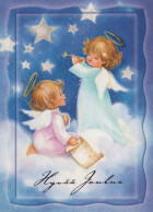 ANGELO Buon Anno Natale Vintage Cartolina CPSM #PAH896.IT - Angels