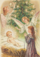 ANGELO Buon Anno Natale Vintage Cartolina CPSM #PAH470.IT - Angels