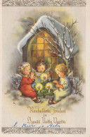 ANGELO Buon Anno Natale Vintage Cartolina CPSMPF #PAG835.IT - Angels