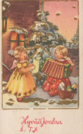 ANGELO Buon Anno Natale Vintage Cartolina CPSMPF #PAG708.IT - Angels