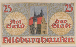 25 PFENNIG Stadt HILDBURGHAUSEN Thuringia DEUTSCHLAND Notgeld Banknote #PG260 - Lokale Ausgaben