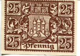 25 PFENNIG Stadt BISCHOFSHEIM VOR DER RHoN Bavaria DEUTSCHLAND Notgeld Papiergeld Banknote #PL692 - Lokale Ausgaben