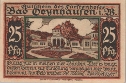 25 PFENNIG Stadt BAD OEYNHAUSEN Westphalia DEUTSCHLAND Notgeld Banknote #PG321 - [11] Local Banknote Issues