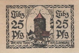 25 PFENNIG 1923 Stadt LÜBZ Mecklenburg-Schwerin UNC DEUTSCHLAND Notgeld #PC625 - [11] Lokale Uitgaven