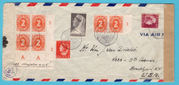 CURAÇAO Luchtpost Censuur Brief 1943 Willemstad Naar Brooklyn, USA - Niederländische Antillen, Curaçao, Aruba