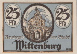 25 PFENNIG 1922 Stadt WITTENBURG Mecklenburg-Schwerin UNC DEUTSCHLAND #PH646 - [11] Local Banknote Issues