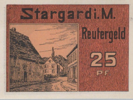 25 PFENNIG 1922 Stadt STARGARD IN MECKLENBURG UNC DEUTSCHLAND #PI856 - Lokale Ausgaben