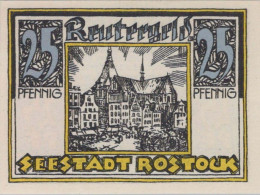 25 PFENNIG 1922 Stadt ROSTOCK Mecklenburg-Schwerin UNC DEUTSCHLAND #PI919 - [11] Local Banknote Issues
