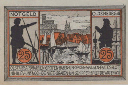 25 PFENNIG 1922 Stadt OLDENBURG IN HOLSTEIN Schleswig-Holstein DEUTSCHLAND #PF437 - [11] Local Banknote Issues