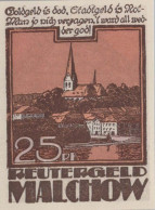 25 PFENNIG 1922 Stadt MALCHOW Mecklenburg-Schwerin UNC DEUTSCHLAND #PI512 - Lokale Ausgaben
