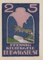 25 PFENNIG 1922 Stadt LUDWIGSLUST Mecklenburg-Schwerin DEUTSCHLAND #PJ151 - Lokale Ausgaben
