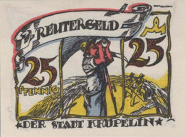 25 PFENNIG 1922 Stadt KRoPELIN Mecklenburg-Schwerin UNC DEUTSCHLAND #PI615 - [11] Local Banknote Issues