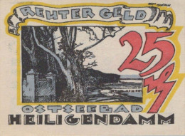 25 PFENNIG 1922 Stadt HEILIGENDAMM Mecklenburg-Schwerin UNC DEUTSCHLAND #PI705 - [11] Emissions Locales