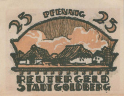 25 PFENNIG 1922 Stadt GOLDBERG MECKLENBURG-SCHWERIN UNC DEUTSCHLAND #PI558 - [11] Local Banknote Issues