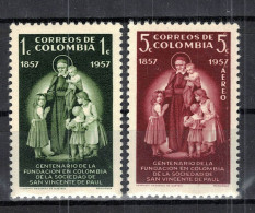 CHCT85 - Saint Vindent De Paul Centenary Commemoration, Complete Series, MH, 1957, Colombia - Colombia