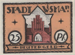 25 PFENNIG 1921 Stadt WISMAR Mecklenburg-Schwerin UNC DEUTSCHLAND Notgeld #PI874 - Lokale Ausgaben