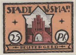 25 PFENNIG 1921 Stadt WISMAR Mecklenburg-Schwerin UNC DEUTSCHLAND Notgeld #PI874 - [11] Emissions Locales