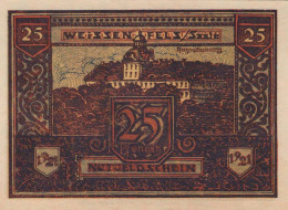 25 PFENNIG 1921 Stadt WEISSENFELS Saxony UNC DEUTSCHLAND Notgeld Banknote #PI010 - Lokale Ausgaben