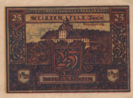 25 PFENNIG 1921 Stadt WEISSENFELS Saxony DEUTSCHLAND Notgeld Banknote #PG356 - [11] Emissions Locales