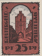 25 PFENNIG 1921 Stadt TETEROW Mecklenburg-Schwerin UNC DEUTSCHLAND #PJ068 - [11] Local Banknote Issues