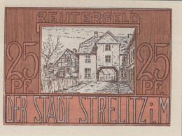 25 PFENNIG 1921 Stadt STRELITZ Mecklenburg-Strelitz UNC DEUTSCHLAND #PI981 - Lokale Ausgaben