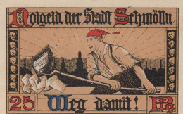 25 PFENNIG 1921 Stadt SCHMoLLN Thuringia DEUTSCHLAND Notgeld Banknote #PG232 - [11] Emissions Locales