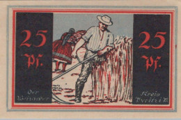 25 PFENNIG 1921 Stadt PYRITZ Pomerania UNC DEUTSCHLAND Notgeld Banknote #PH558 - [11] Lokale Uitgaven