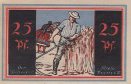 25 PFENNIG 1921 Stadt PYRITZ Pomerania UNC DEUTSCHLAND Notgeld Banknote #PB789 - [11] Emissioni Locali