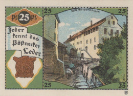 25 PFENNIG 1921 Stadt PÖSSNECK Thuringia UNC DEUTSCHLAND Notgeld Banknote #PB663 - [11] Emissioni Locali
